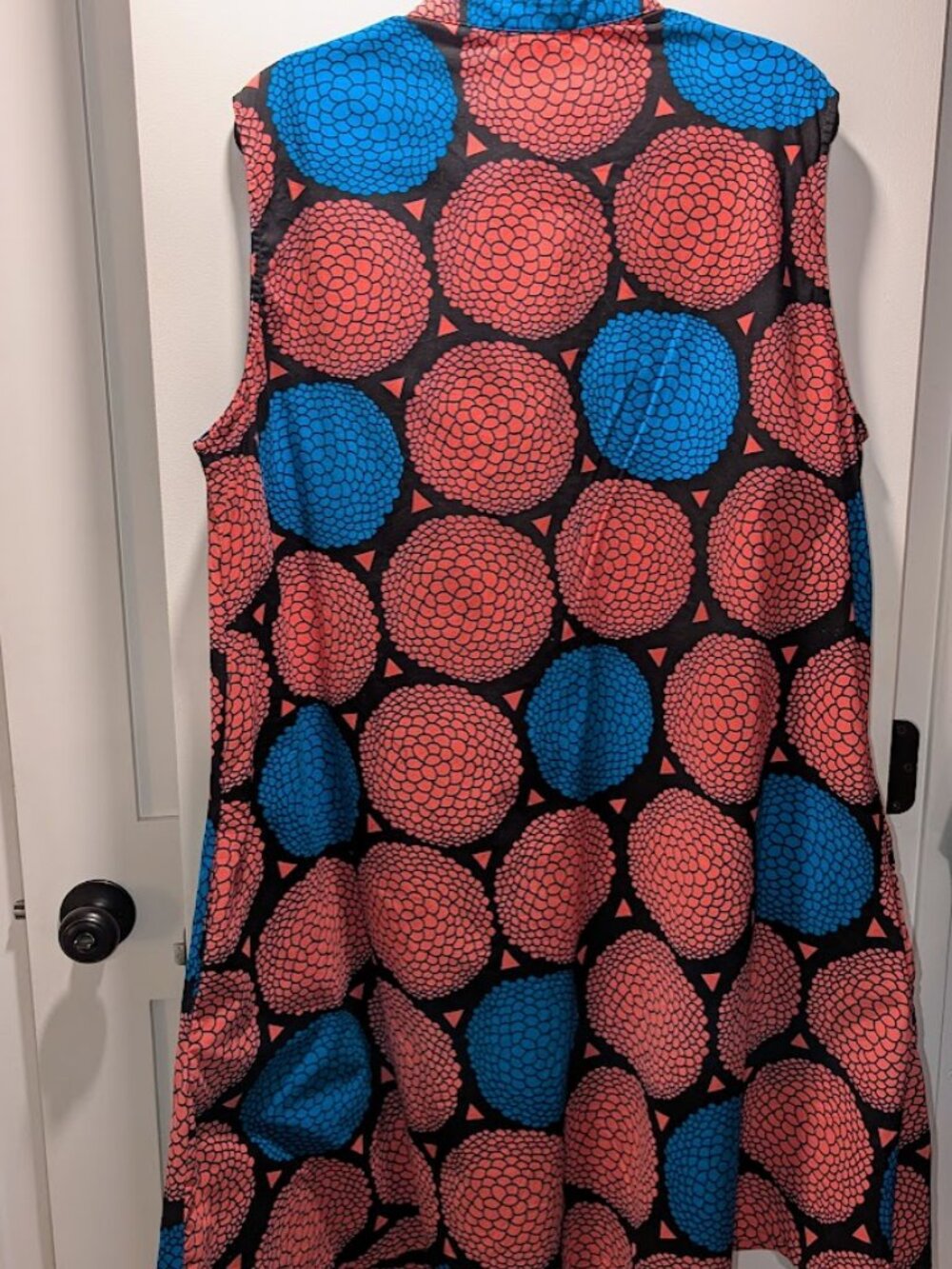 Zuri Kenya Hydrangea Floral Pattern Shirt Sleeveless Dress Button Up sz 1XL - Picture 3 of 6